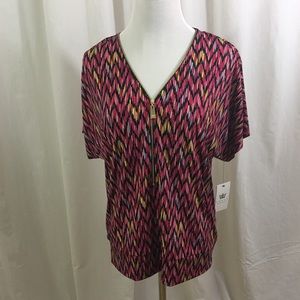 Chaus Short Sleeved Dress Top-Exotic Pink-Medium